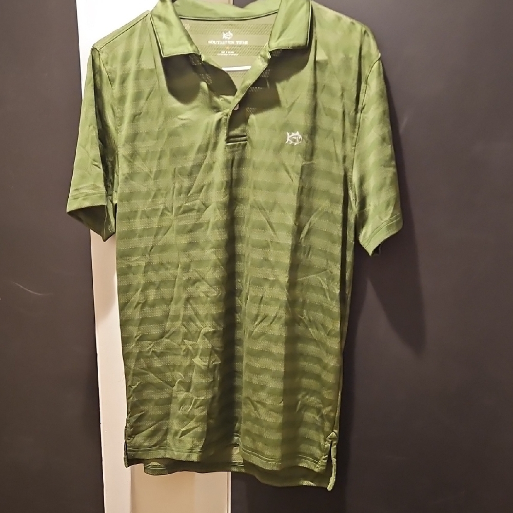 Southern Tide Olive Green Polo Shirt